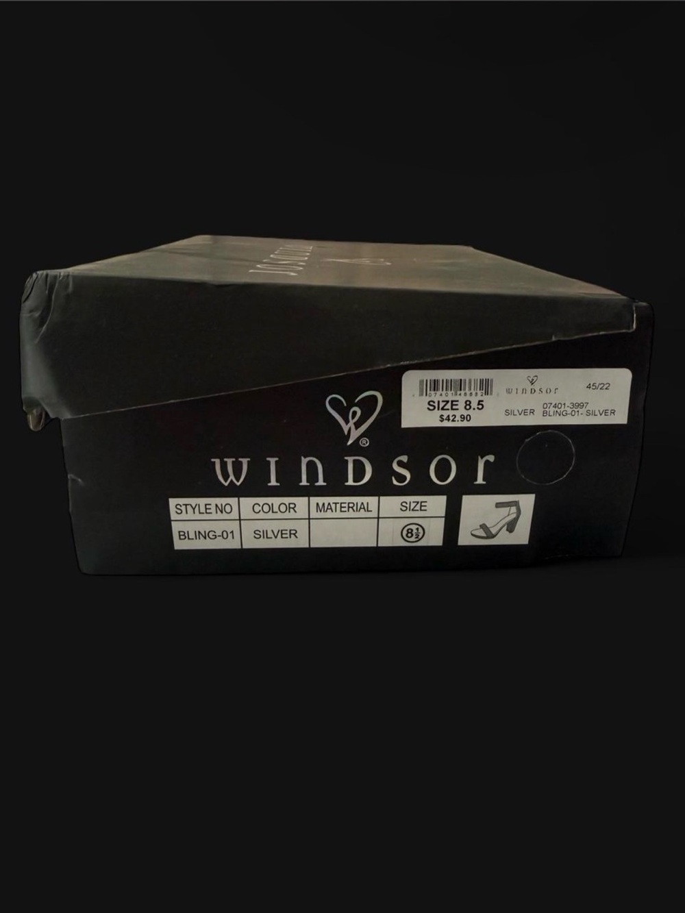 Windsor Silver Rhinestone Heels - Picture 8 of 8
